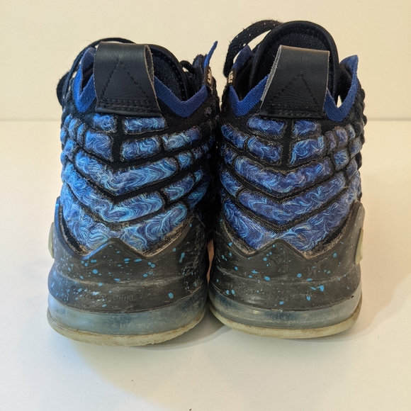 Nike Lebron XVII 17 GS Constellations Deep Royal Blue Green BQ5594-407 6Y - Picture 4 of 8